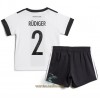 Officiële Voetbalshirt + Korte Broek Duitsland Antonio Rudiger 2 Thuis WK 2022 - Kids